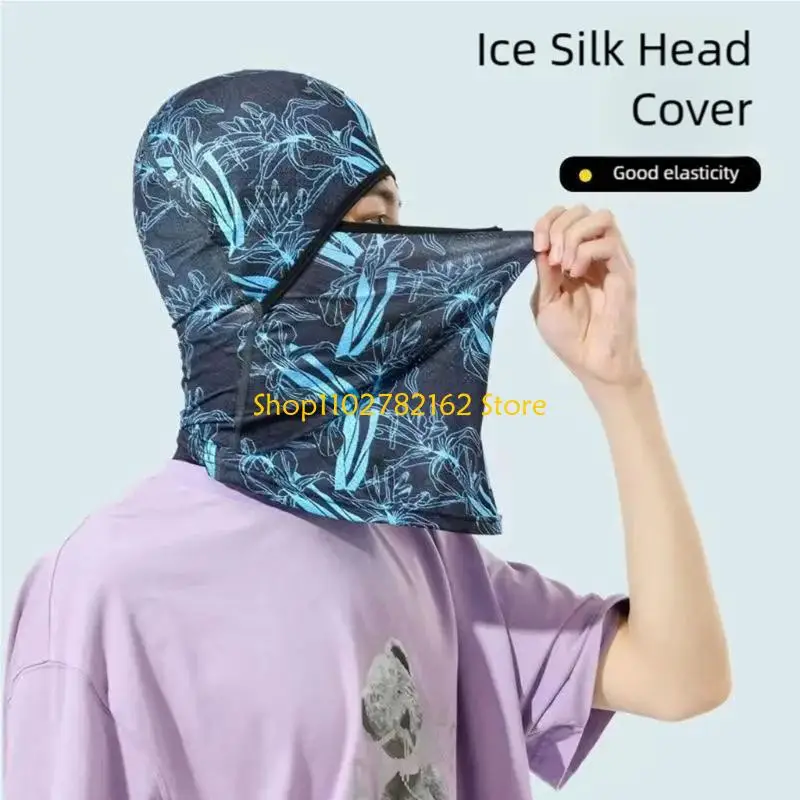 547B 빠른 건조 통기성 헤드 커버 탄성 얼음 실크 직물 UV 차단 여름 사이클링 오토바이 타기 사용을위한 디자인