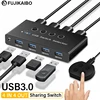 KVM Switch USB 3.0 Switch Shared Controller Hub Adapter 4 Inputs 4 Outputs USB 3.0 Switcher for PC Laptop Printer Keyboard Mouse 1
