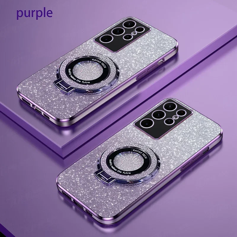 Luxury Plating Magnetic Glitter Phone Case
