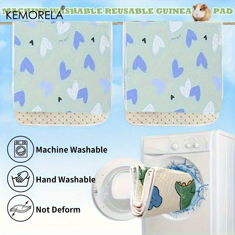 Washable Dog Urine Pads 2PCS Reusable Dog Training Pad Ultra-Absorbent Non-Slip Pet Pee Mat for Dogs Cats and Small Animals