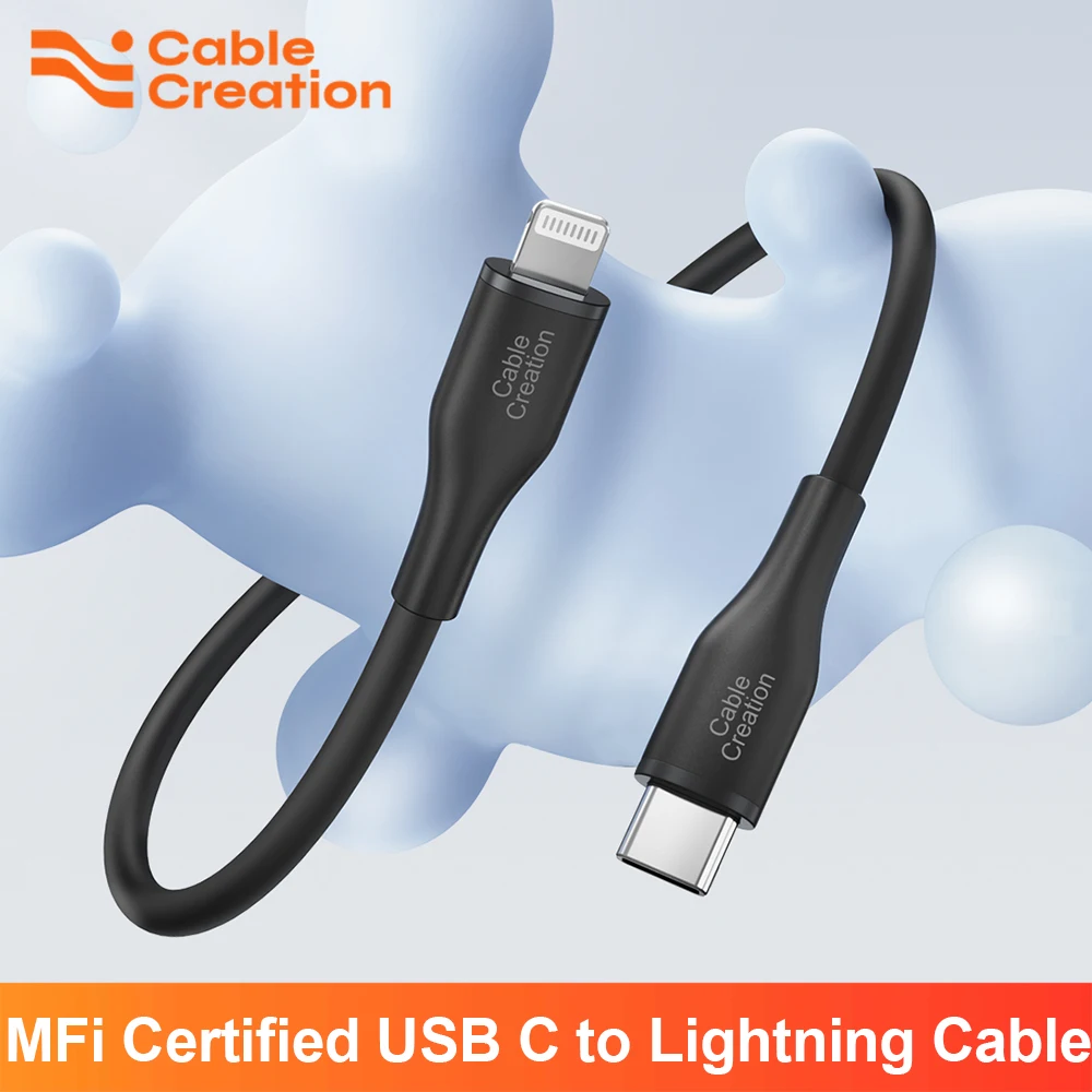 

CableCreation USB Type C to Lightning Cable MFi PD iPhone Charger for iPhone 13 12 11 Pro Max X XS XR 8 Airpods Liquid Silicone