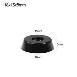 10 - Pack Black Rubber Non - Slip Furniture Floor Protector Pads (18x15x5mm - 4mm)