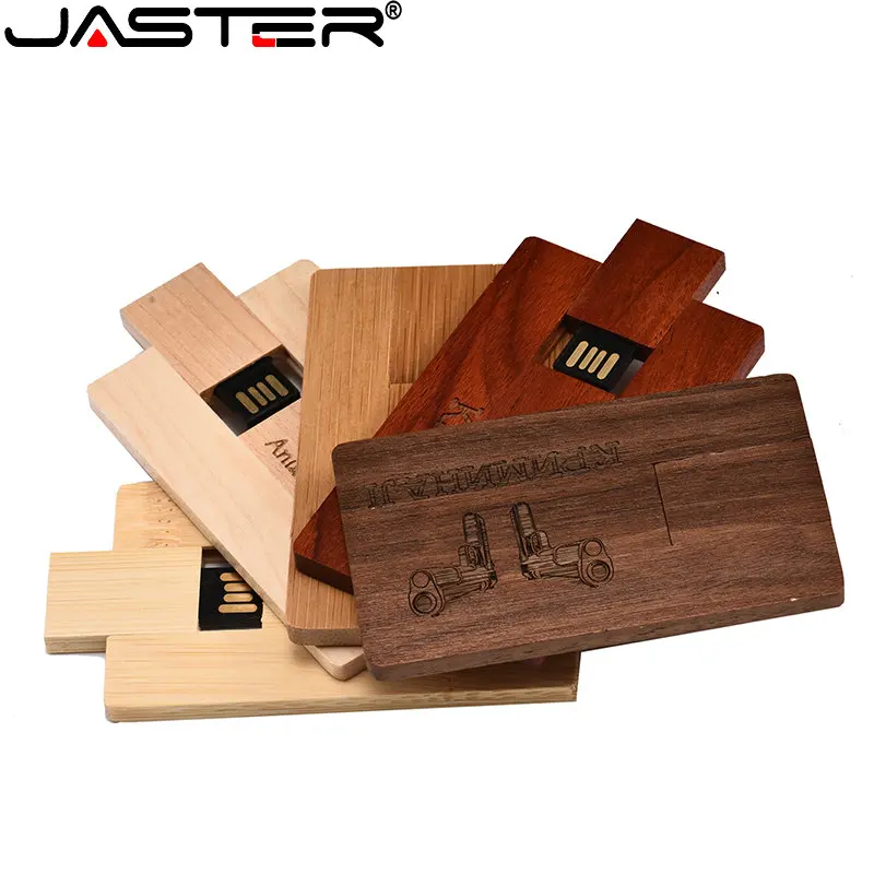 

JASTER USB Flash Drives 2.0 Colorful Wood Card 128GB Free Custom Logo 64GB Hu Mu 32GB Maple 16GB Bamboo Pen Drive Holiday Gift