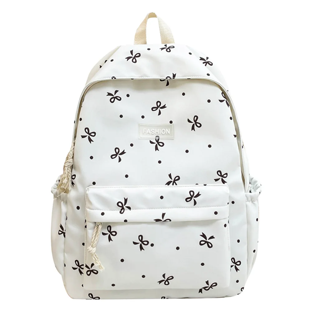Women Student Backpack Floral Print Laptop Backpack Large Capacity Versatile Rucksack School Outdoor Camping Picnic Bag