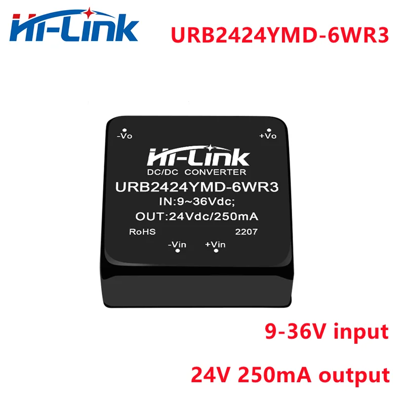 

Free Shipping Household 6W hot sale DCDC Isolated Supply Converter BOM 24V 250mA Output URB2424YMD-6WR3 Switch Power Module IC