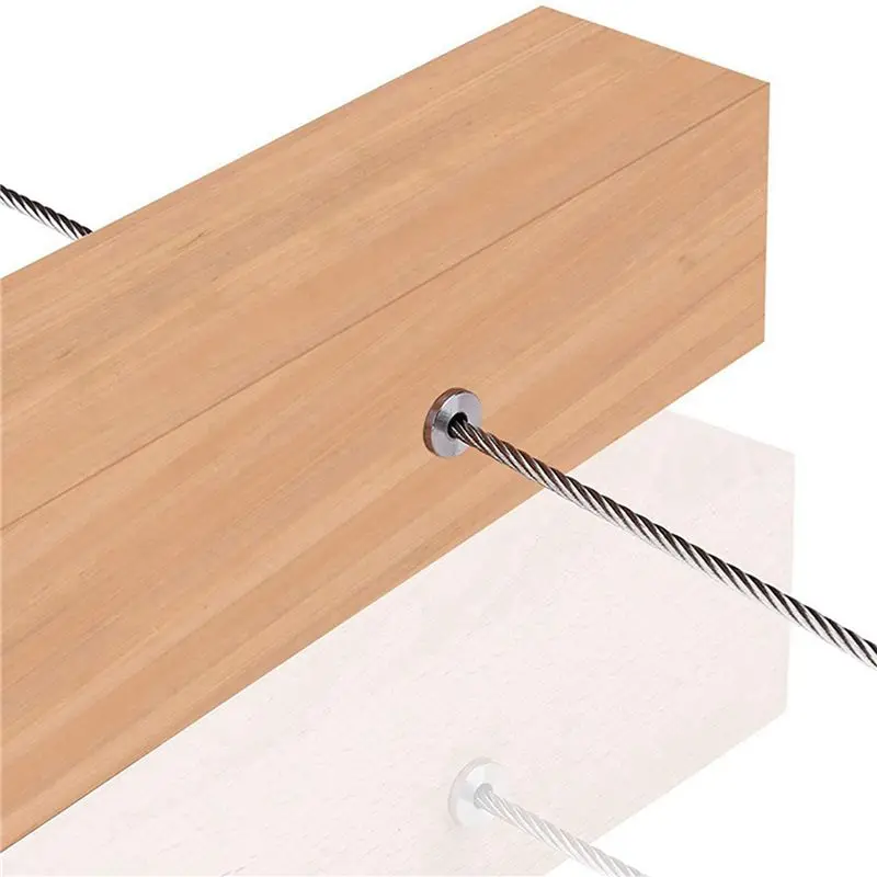 200팩 T316 스테인레스 스틸 보호 슬리브(1/8인치 와이어 로프 케이블 난간용) DIY 난간(5Pc 드릴 비트 포함)