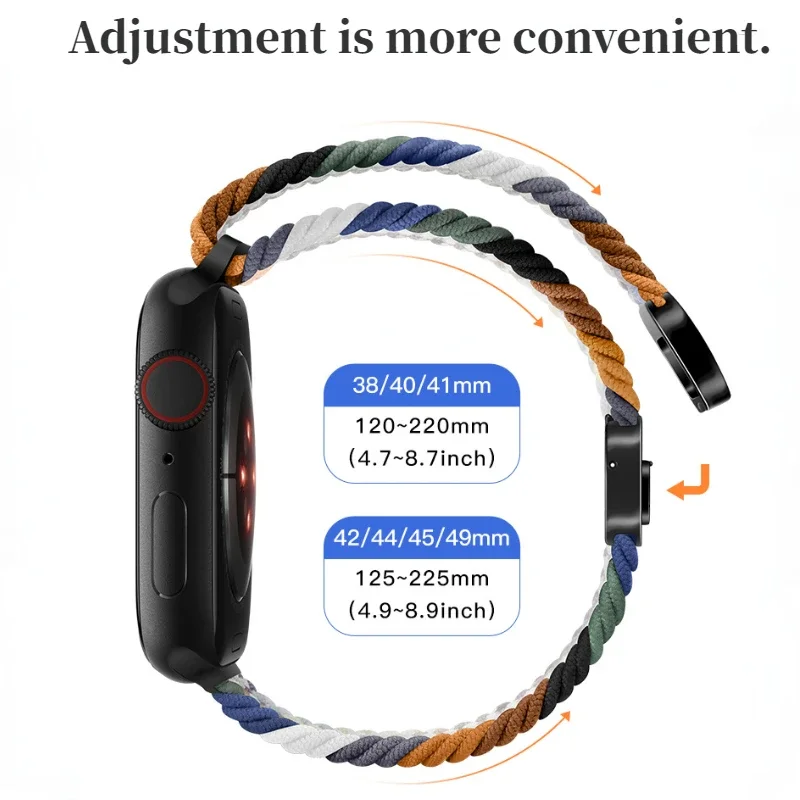 Braided Loop Magnetic Buckle Watch Strap Bracelet