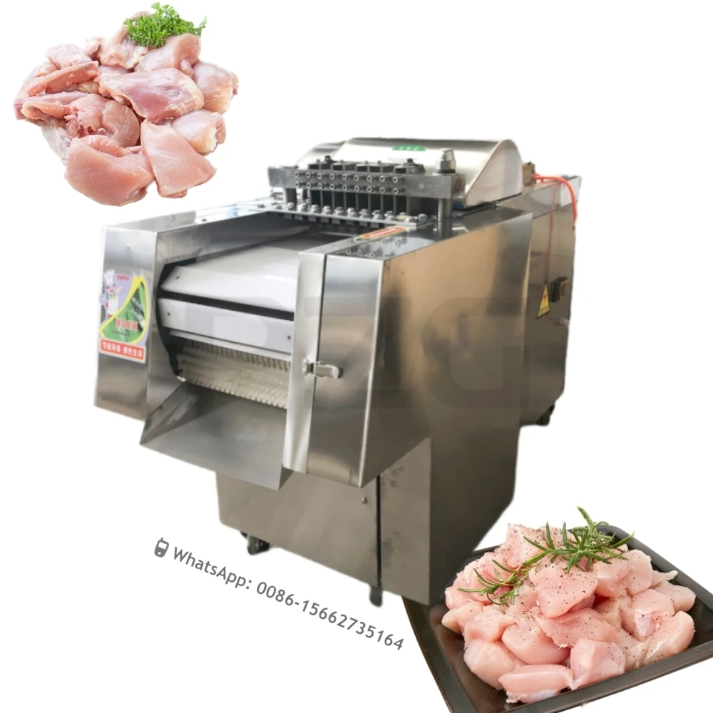 

600kg/h Commercial Frozen Beef Cutter Machine Meat Bone Cut Cutting Meat Cube Cutter Machine Meat Chicken Cutting Machine