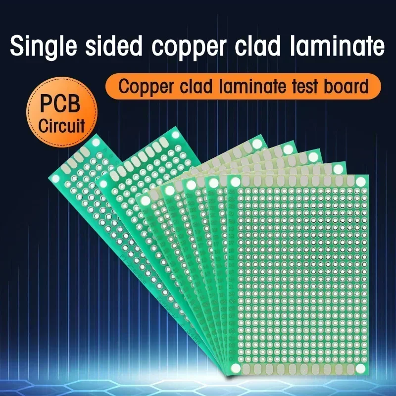 5/10pcs 단일 측면 PCB 프로토타입 보드 키트 2x8/3x7/4x6/5x7/6x8/7x9/8x12/9x15cm FR4 Arduino 용 범용 PCB DIY 납땜