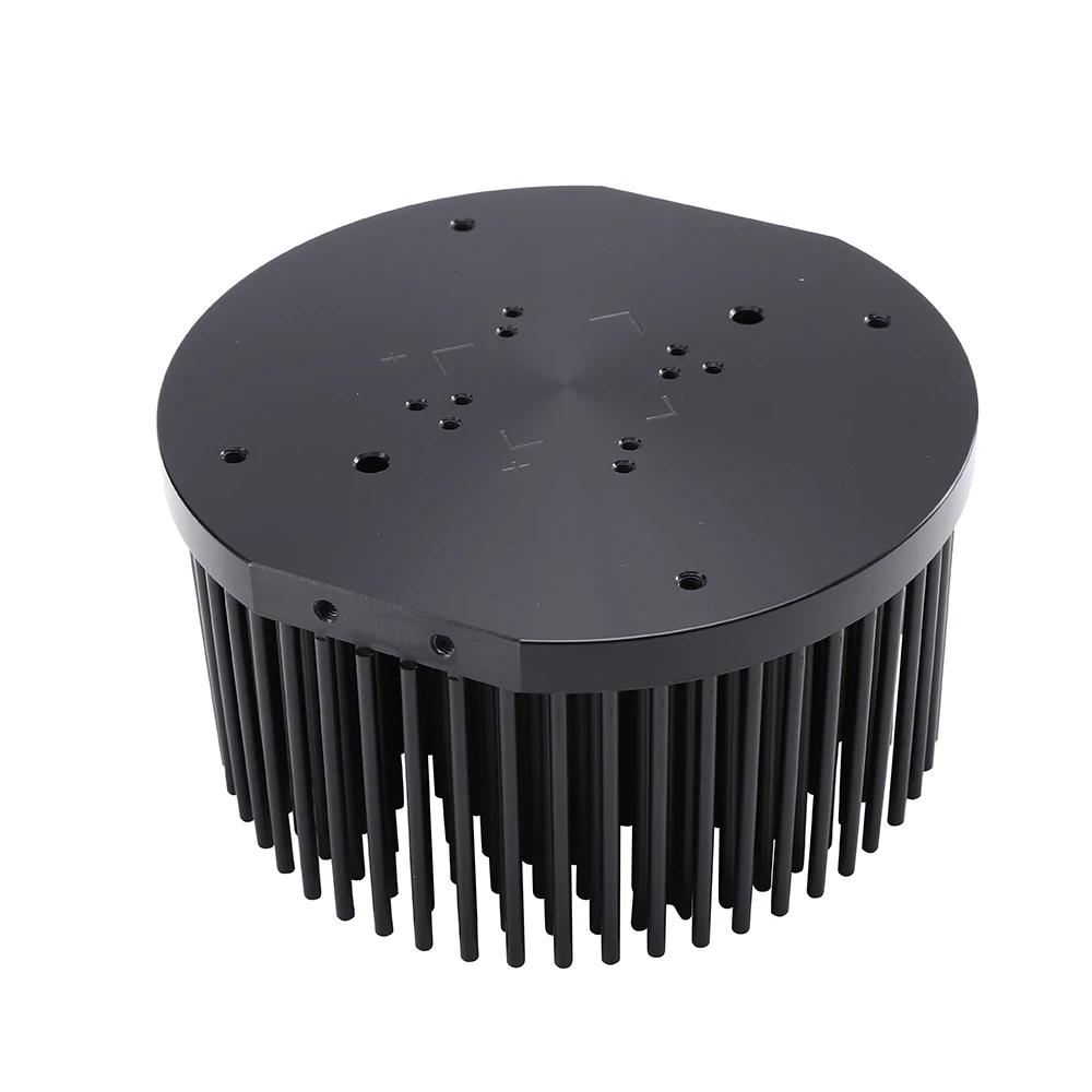 50-60w led radiator Diameter 135mm round pin fin pre-drilled aluminum heat sink for cree cob cxb3590 clu048 1212