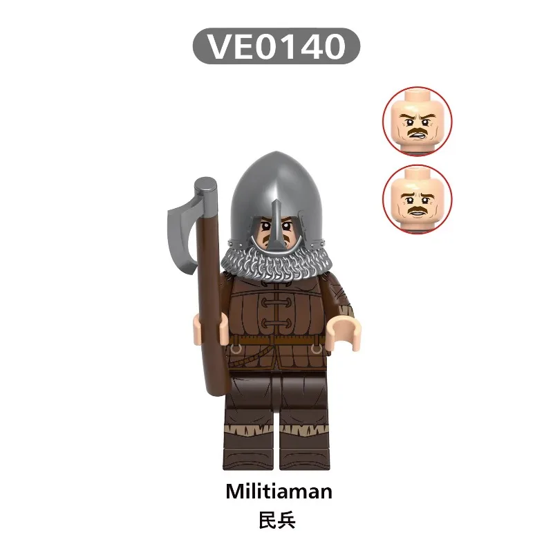 V1006 중고 시리즈 군인 민병대 전사 석궁수 조립식 블록 피규어 장난감