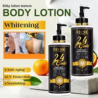 AILKE 24k Gold Lotion pour le corps parfaite et impeccable, blanchissant, inhibe la mélanine, hydratant, protection UV, avec Nicotinamide vitamine C 4