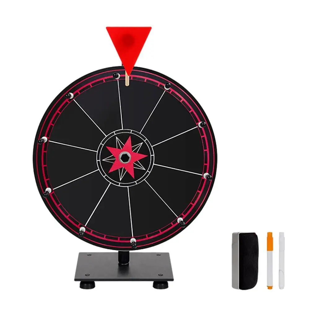

12 Prize Wheel Fortune Game for Trade Shows 10 Black Slots