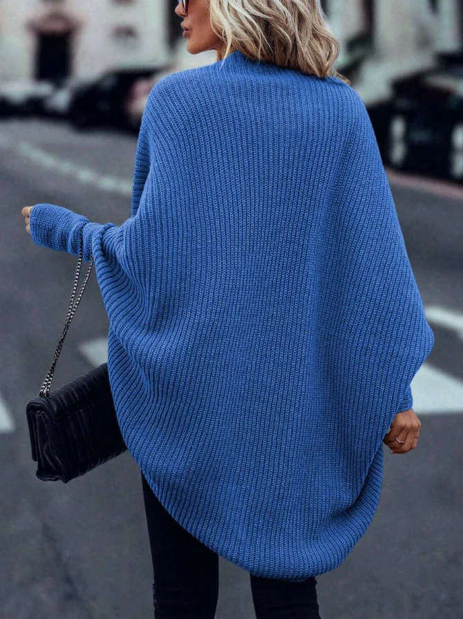 Ladies Elegant Open Cardigan Knitted Sweater Spring Autumn Outerwear Loose Long Sleeve Top for Holiday Versatile Casual Wear 3