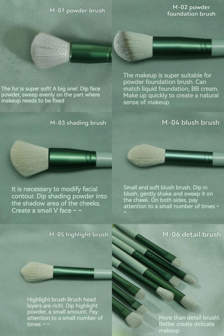 Description Picture 5 of item13 PCS/Lot Makeup Brushes Set Eye Shadow Foundation Women Cosmetic Powder Blush Blending Beauty Make Up Tool Dropshipping