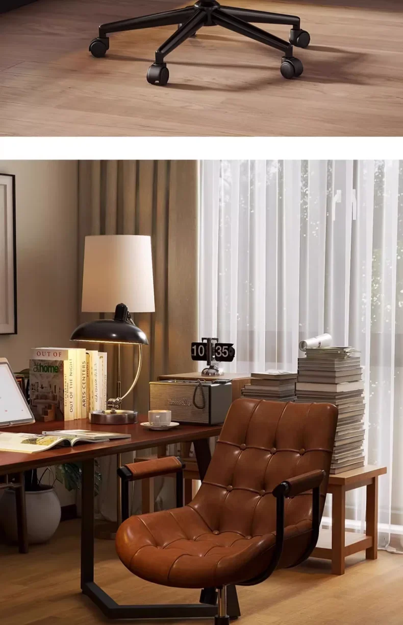 Bedroom Study Office Writing Chair, Nordic Luxury Computer Office Chair, Household Lifting Swivel Chair, Practical Furniture