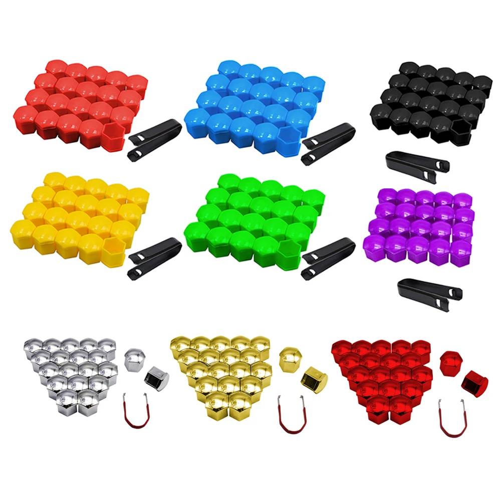20Pcs Car Wheel Nut Caps Protection Covers Caps Anti-Rust Auto Hub Screw Cover 17/19/21mm Car Tyre Nut Bolt Exterior Decoration car accessories wheel nut caps screw caps auto accessories wheel nut covers bolt nut covers