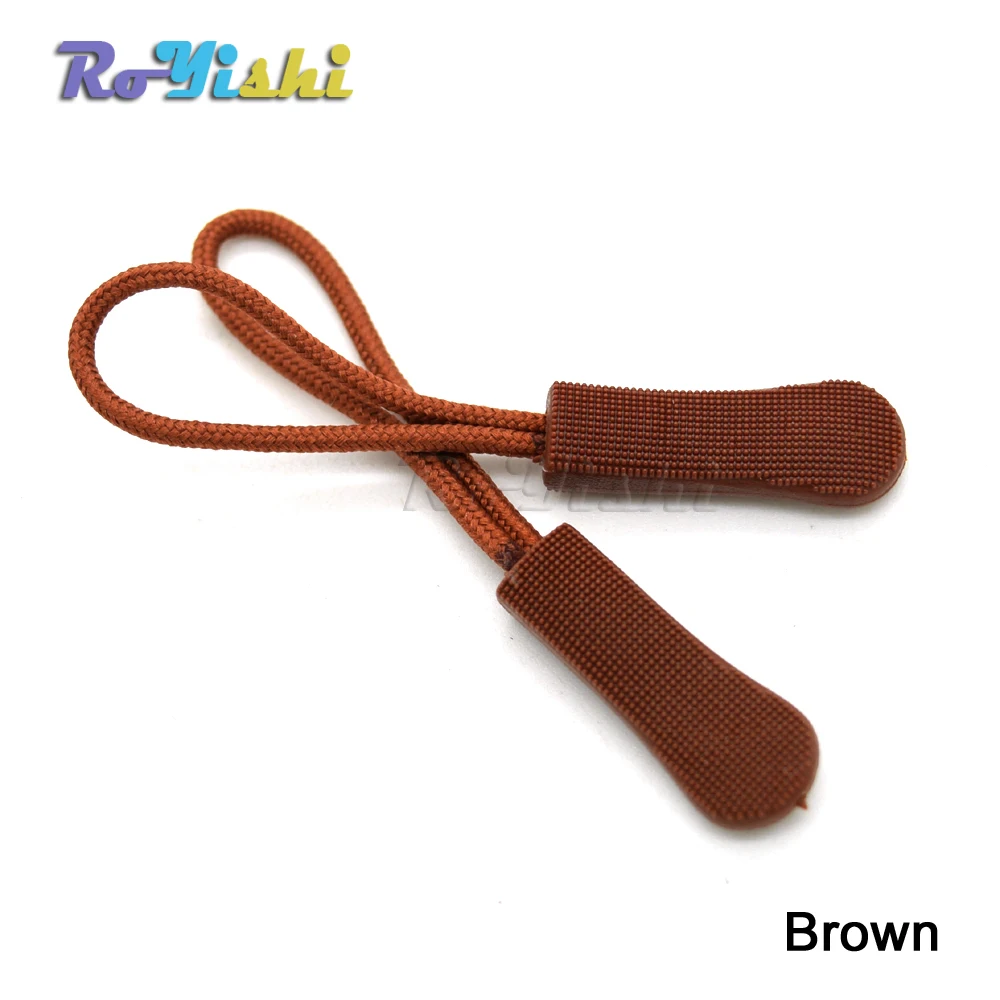 10pcs/pack Mix Color Cord Zipper Pull Strap Lariat Black Apparel Accessories 41 zipper pullers,zipper accessories
