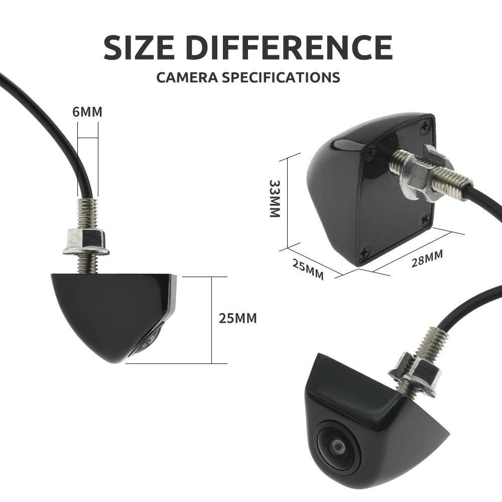 주차 보조 차량 후방 카메라, 12V 후방 역방향 물고기 눈 야간 투시경, CCD HD 170 도 각도 자동