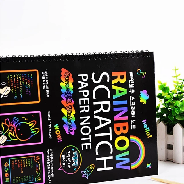 2pcs Scratch Art Book Rainbow Scratch Booklet Rainbow Scratch Paper -  AliExpress