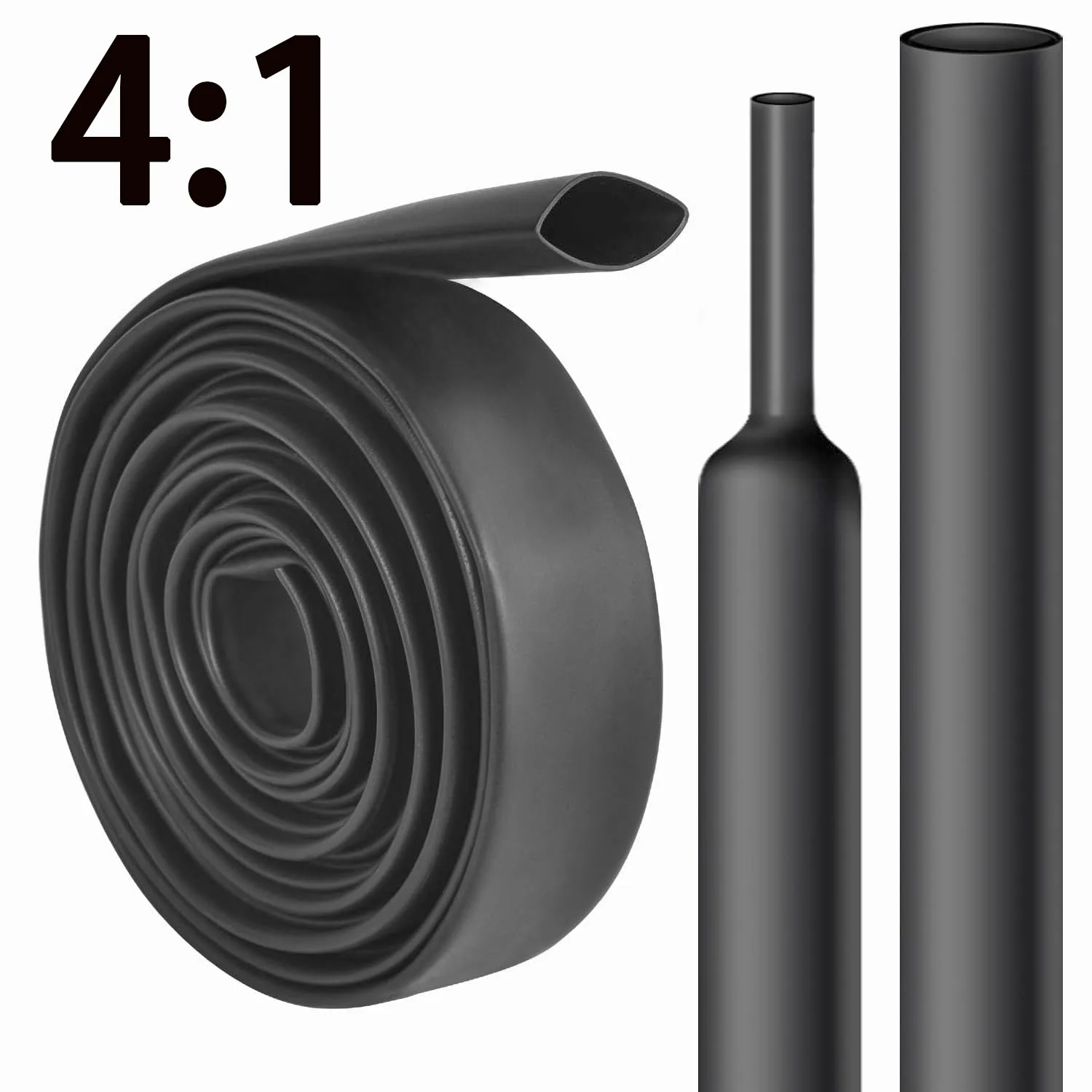 Heat Shrink Tubing 1M/2M/3M 4:1 diameter 4 6 8 12 16 20 24 32 40 52mm backing rubber sleeve double wall tube