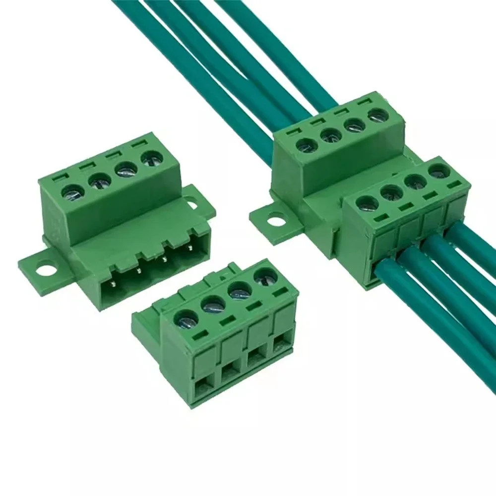 1 ชุด solderless docking ประเภท 2EDGRKC 5.08 มม.ขั้วต่อสกรู PCB Plug-in ประเภท 2edg ประเภทสีเขียว Terminal BLOCK 1