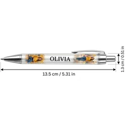 Customized Name Ballpoint Pen - Unique Gift for Friends, Ideal for Daily Writing, Office & School Stationery (13.5x1.3cm)