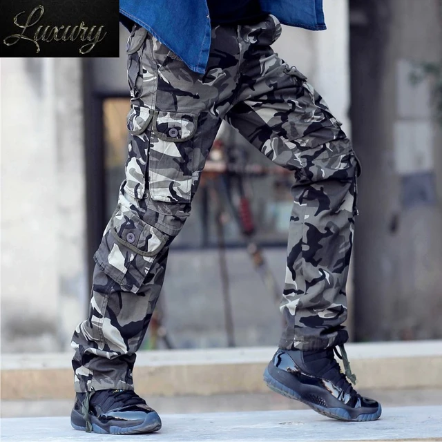 Pantalones Largos Casuales De Moda Camuflaje Para Hombre Militares Cargo New