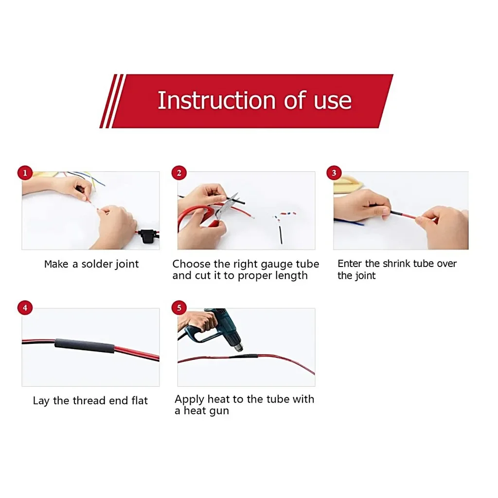 Kit de tubes thermorétractables 8 mètres présenté avec des outils de modélisme pour illustrer l'usage