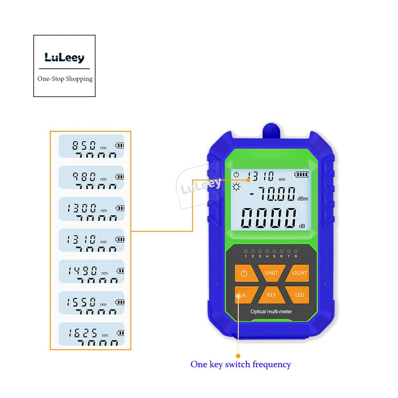 

2 In 1 Mini Optical Power Meter Multifunctional High Precision FC/SC/ST 850nm/1300nm/1310nm/1490nm/1550nm/1625nm