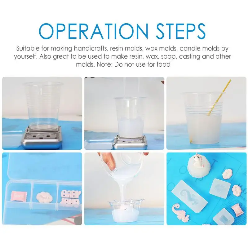200/500g DIY Silicone Mold Making AB 1:1 Liquid Rubber Silicon Liquid Mold Fast Curing Making Silicone Kit silicone mold making kit