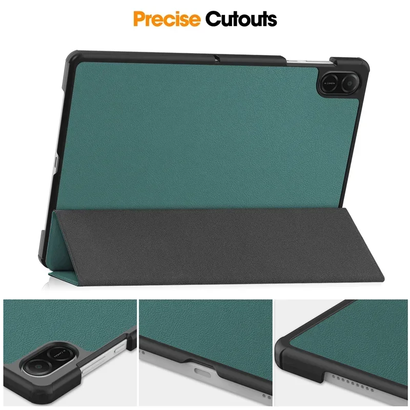 Premium Flip Tri-Fold Tablet Case with Stylus - PU Leather Hard Cover for Honor Pad X8a (11.0 inch, 2024)