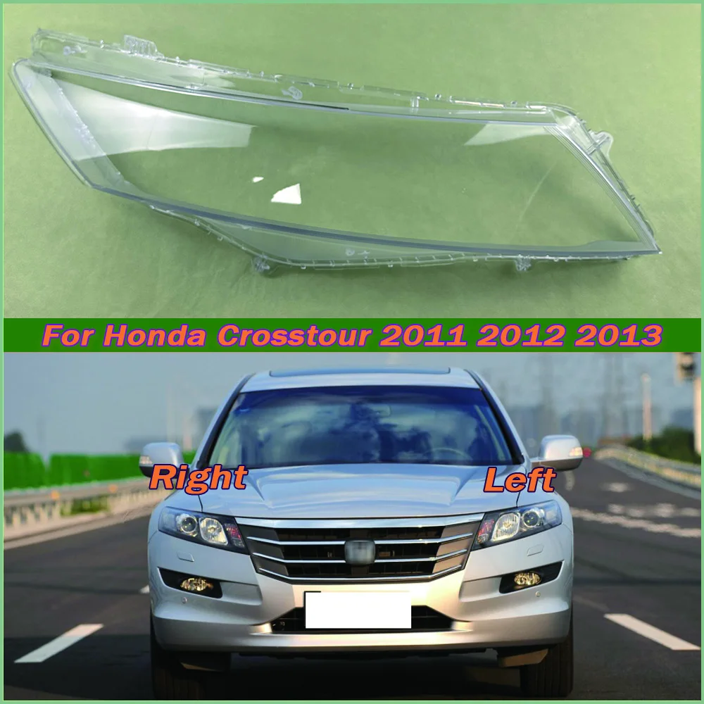 For Honda Crosstour 2011 2012 2013 Headlight Lens Cover Transparent Lampshade Headlamp Shell Plexiglass Auto Replacement Parts