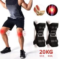Knee Booster 1 Pair Support Knee Pads Breathable Non-slip Lift Pain Relief For Knee Power Spring Force Stabilizer 2