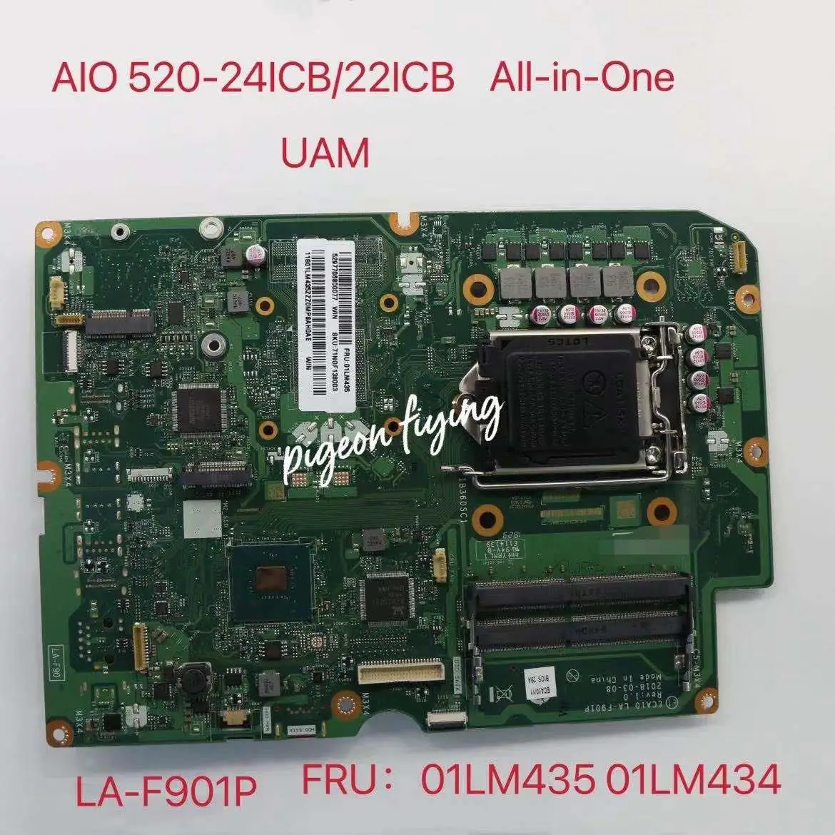 

LA-F901P применимо к Lenovo AIO 520-24ICB компьютерная интегрированная материнская плата с номером материала FRU 01LM435 01LM434