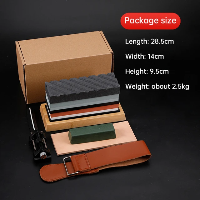 Knife Sharpening Stone Set, Premium Whetstone Sharpener 4 Side Grit 40 –  Housefibre