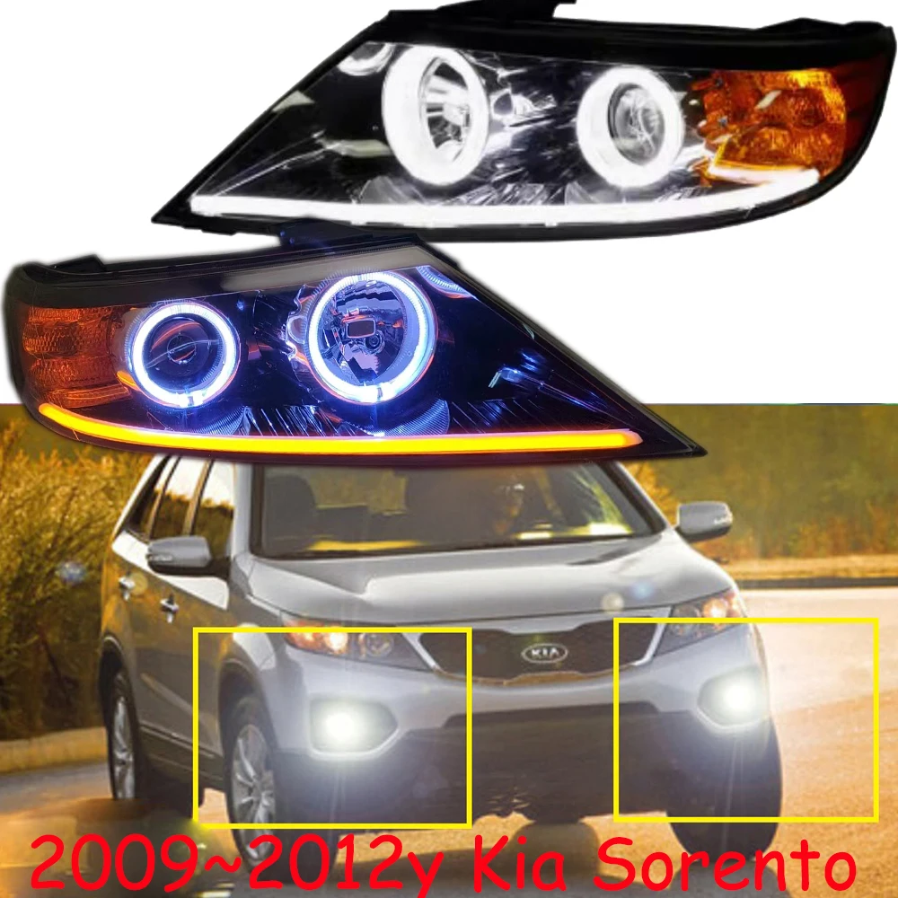 

car bumper headlamp for KIA Sorento headlight 2009~2012y LED DRL for kia sorento daytime running light head light