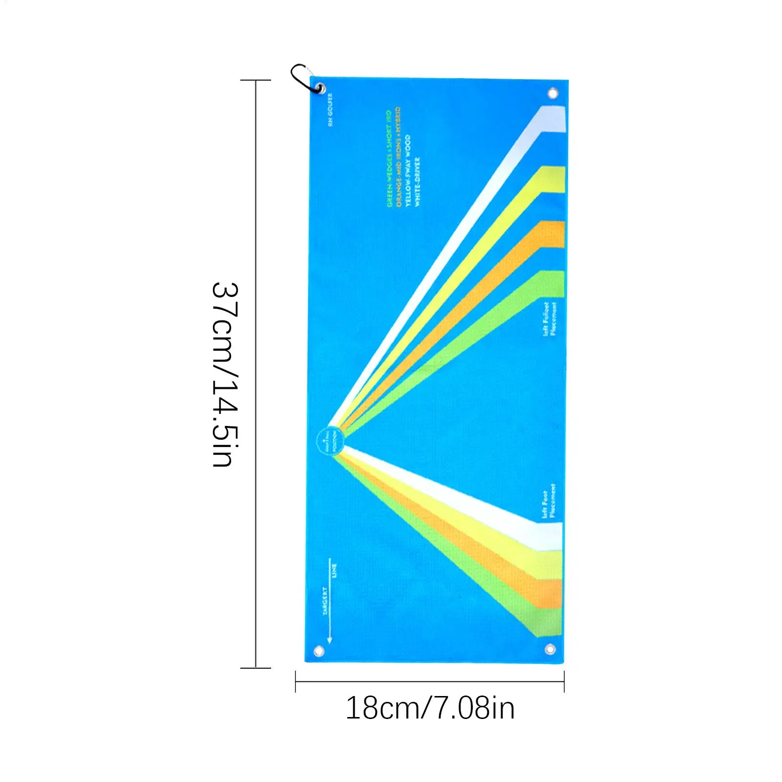 Golf Swing Station Towel Double-sided Putting Guide Club Positioning And Path Towel Chipping / Pitching Training Mat For Golf