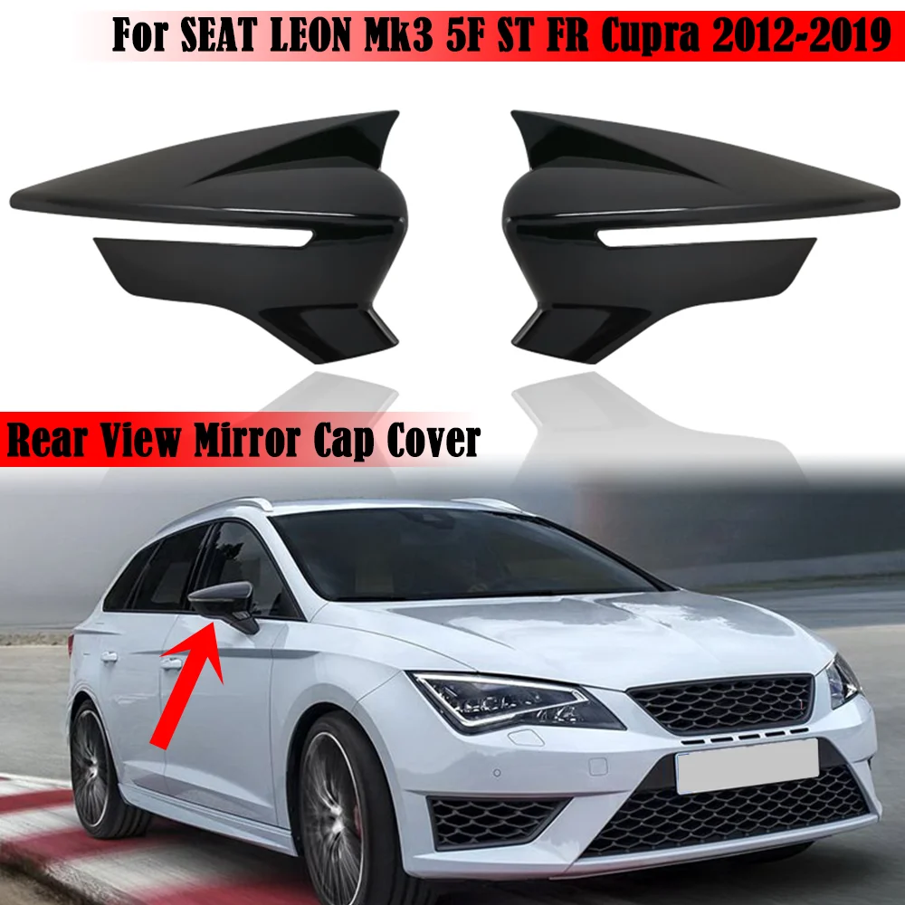 PairCarRearviewMirrorCoverWingSideMirrorCapForSEATLEONMk3