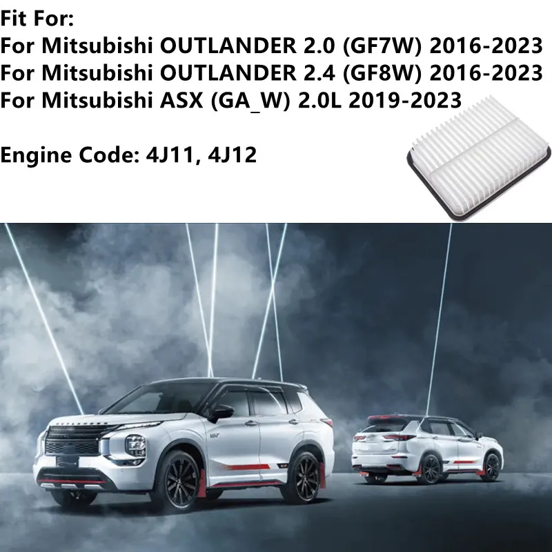 Air Filter For Mitsubishi Outlander 2.0 2.4-Mitsubishi ASX-Engine Code: 4J11, 4J12 Car Accessories 1500A722