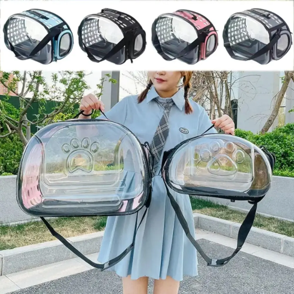 

Сумка из ЭВА для путешествий на открытом воздухе, прозрачная переносная уличная Сумочка с котом, вместительная Нескользящая сумка на плечо для домашних животных