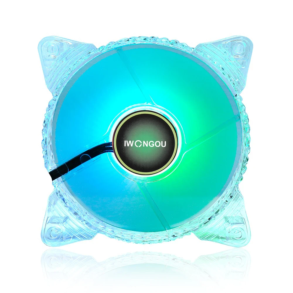 Iwongou pc Fan Rgb 120 mm Aura Sync Cooler Ajustável Ajustar a Velocidade Led 12cm Kit In1 Argb Computador Case Controlador de Refrigeração Ventiladores e resfriadores - Imagem 5