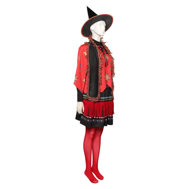 Kids Girls Dani Dennison Halloween Costume – Witch Cosplay Dress Suit With Hat (XX-Large) - View #3