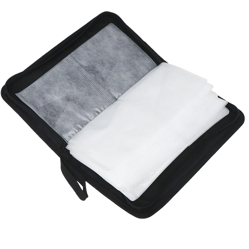 Car CD Case Disc Dvd Storage Bag PU High-capacity Sleeve Holder Storage Box Wallet Box Handbag Organizer With Zipper 80 sheets cd dvd storage bag cd dvd storage case
