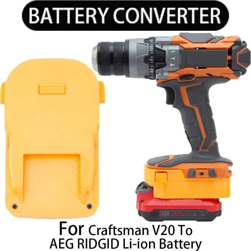 Battery Converter for Craftsman V20 to AEG RIDGID 18V Li-Ion Battery Adapter Cordless Tools Drill Power Tools Accessories