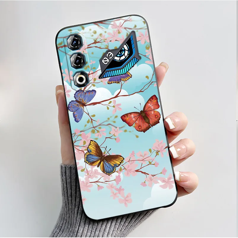 Butterfly Flower Shockproof Silicone TPU Phone Case - Soft and Stylish Protective Back Cover