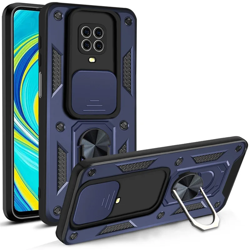 Противоударный чехол для Xiaomi Redmi Note 9 8 Pro Max 10S 9S защитный телефона с нажимной