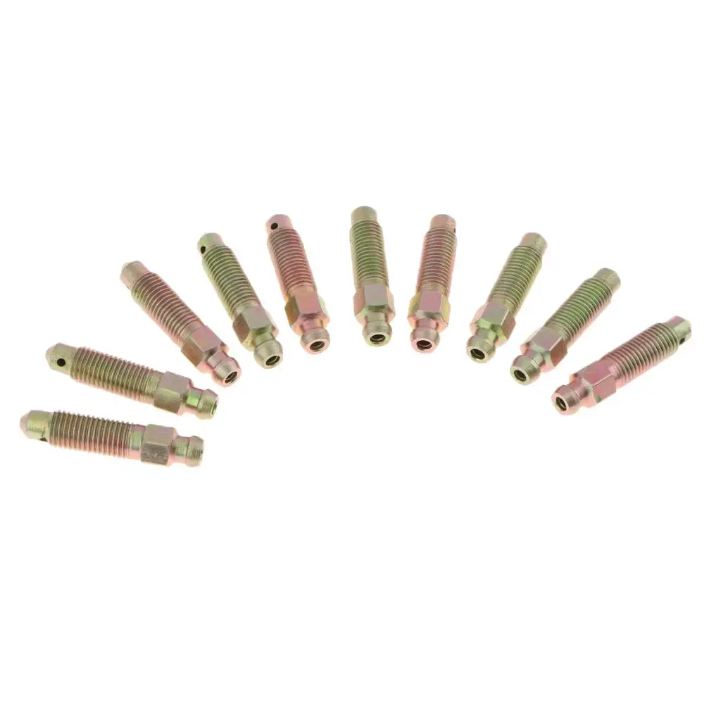 Motorcycle Car Brake Bleeder Nipple Caliper Bleed Screws 10 Pieces M8*1mm