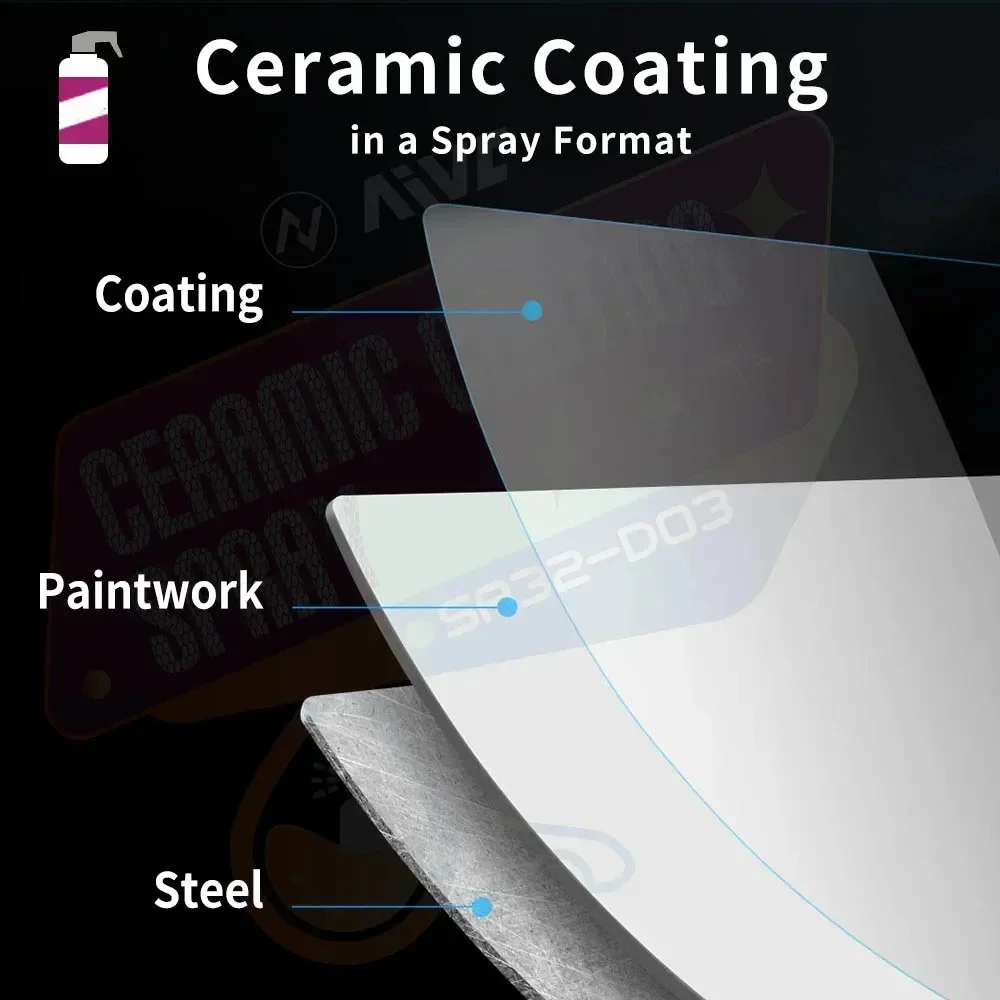 Ceramic Coating Spray Nano Ceramic Car Coating For Auto Paint Care Crystal Durable Protection Paintwork Shine Shield