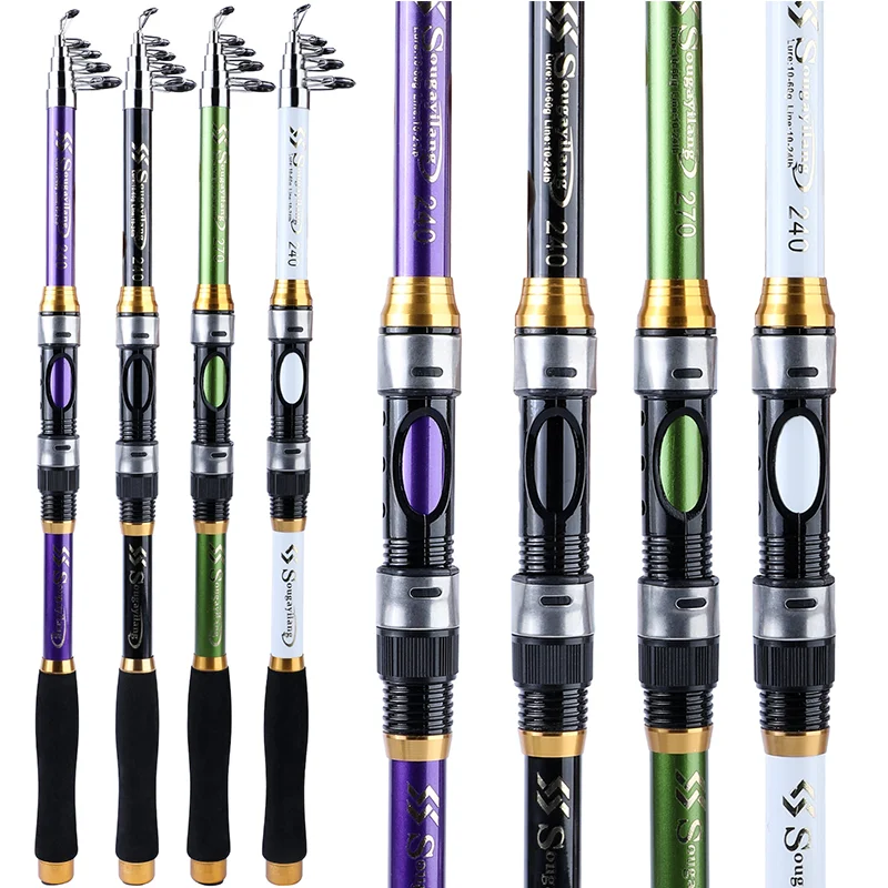 Fishing Rods Sougayilang 1.8M-3.3M Carp Fishing FRP Material Maximum Load 8kg Telescopic Rod Pesca